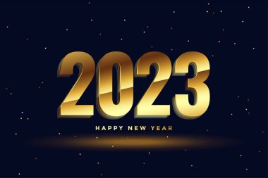 2023 yılbaşı festivali için parlak altın metin 