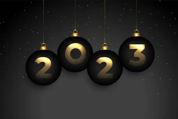Yeni Yıl Bayrağı Için Asılan Noel Balosunda 2023 Metin — Stok Vektör