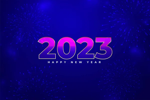 Havai Fişek Vektörlü Yeni Yıl Posteri Için Parlayan 2023 Harfleri — Stok Vektör