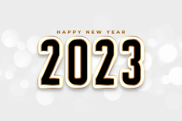 Elegant 2023 Happy New Year Background Bokeh Effect Vector — Stock Vector