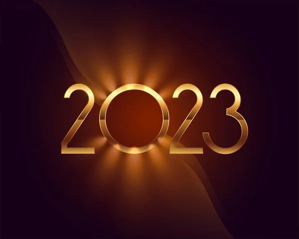 Zarif Yeni Yıl 2023 Işık Efekti Vektörü Ile Parlak Arkaplan — Stok Vektör