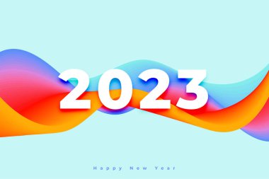 modern stil yeni yıl 2023 harfli metin ile pankart istiyor 