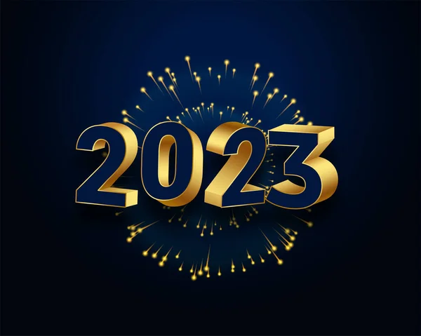 2023新年庆祝背景与文字空间和烟火设计 — 图库矢量图片