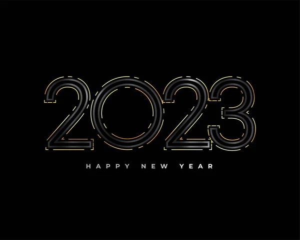 スタイリッシュな新年2023年休日の背景ベクトル — ストックベクタ