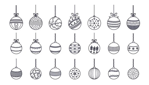 stock vector collection of xmas bauble icons design for christmas decoration 