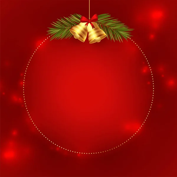 Buon Natale Saluto Sfondo Rosso Con Jingle Spazio Immagine — Vettoriale Stock