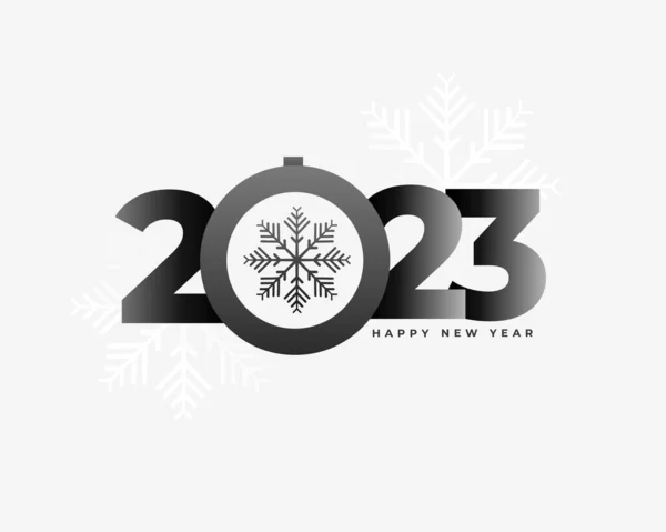 Happy New Year 2023 Greeting Banner Winter Snowflake Design — Stock Vector