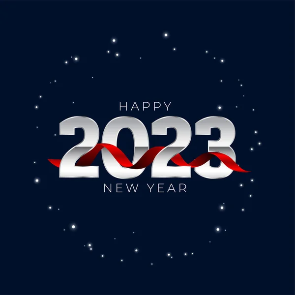 Feliz Año Nuevo 2023 Fondo Festivo Con Diseño Cinta — Vector de stock