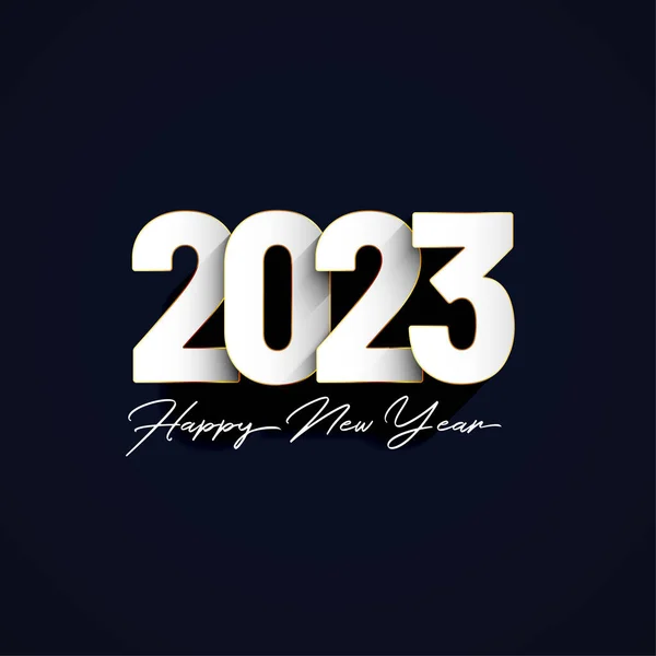 2023 Tekst Effect Minimale Stijl Voor Nieuwjaar Viering Achtergrond — Stockvector