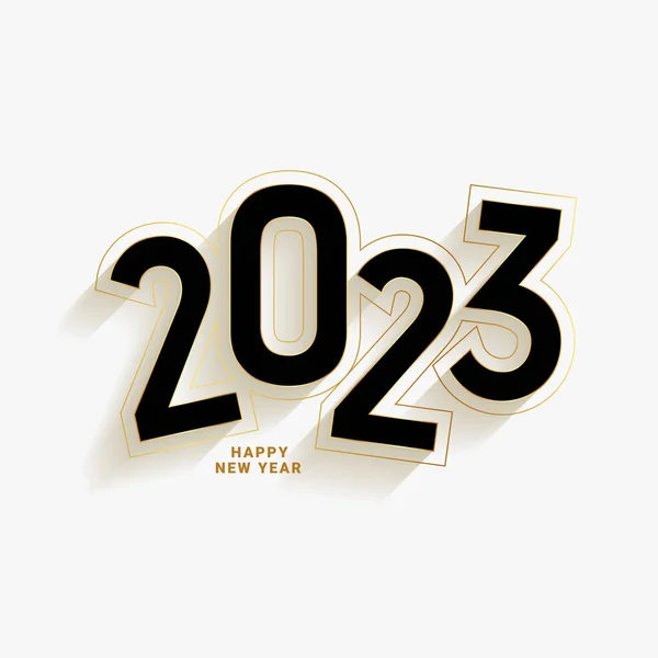Minimalistic 2023 Text New Year Occasion Banner Vector — Stock Vector