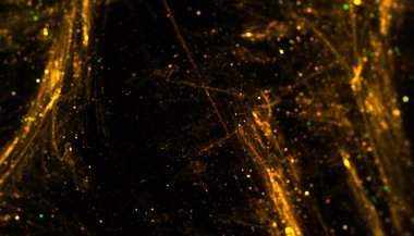 Bokeh etkisi tasarımlı altın parçacık tozu arkaplanı