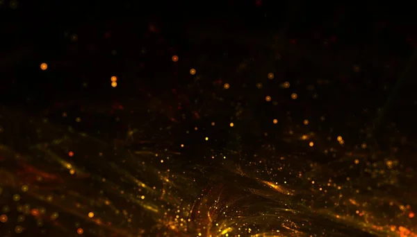 Puderstaubpartikel Goldenen Glitzerstil Hintergrunddesign — Stockfoto