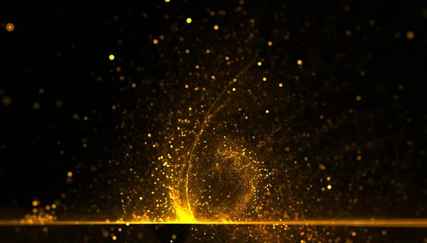 Goldenes Funkeln Platzte Energie Funkeln Glitzern Hintergrunddesign — Stockfoto