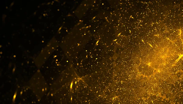 Błyszczący Pył Cząsteczkowy Błyszczy Złoty Projekt Tła — Zdjęcie stockowe