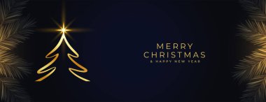 Mutlu Noeller. Parlak Xmas ağacı ve köknar dalları vektörlü afiş dileyin. 