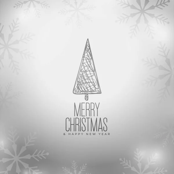 Frohe Weihnachten Urlaub Grauen Hintergrund Mit Schneeflocken Design — Stockvektor