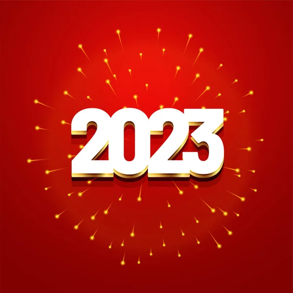 2023 New Year Grand Celebration Background Firework Design — Stock Vector
