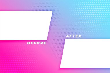 before and after battle concept background with halftone effect vector 