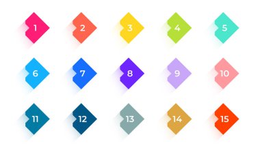 stylish bullet points infographic symbols in pack vector 