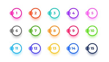 line style spiral shape bullet points symbol in set vector 