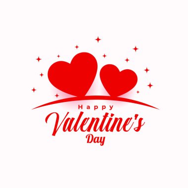 lovely couple hearts valentines day romantic background vector 