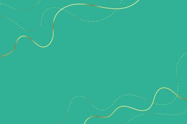 wavy style retro golden line modern background design vector