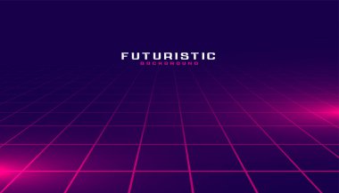 glowing geometric grid lines perspective background design vector 