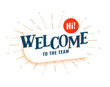 congratulate your new employee with trendy welcome background vector 