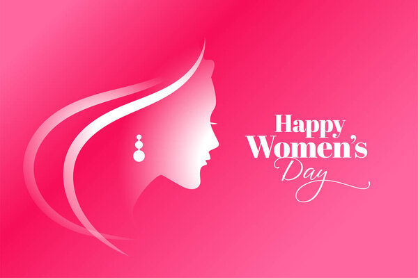 happy women's day pink background for your social media posts vector