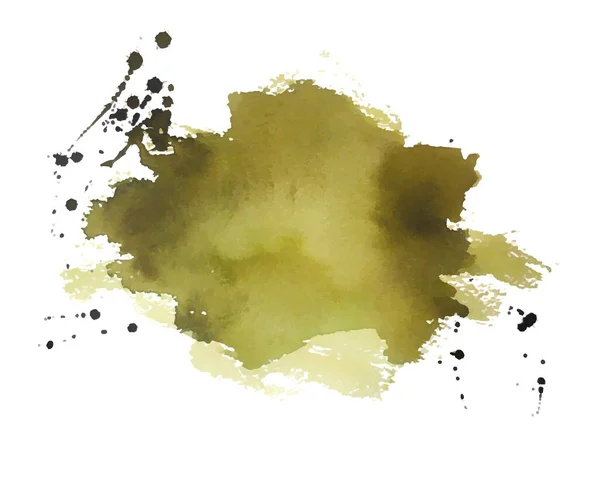 Abstract Green Watercolor Brush Stroke Texture Background Vector — Stock Vector