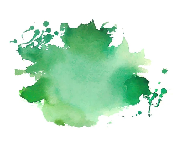 Abstract Green Watercolor Brush Stroke Texture Background Vector — Image vectorielle