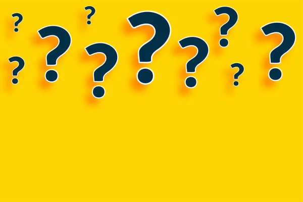 Question Mark Yellow Background Speech Arguments Vector — Stockvector