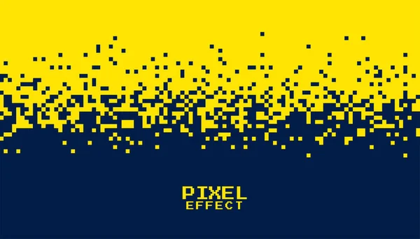 Yellow Blue Dotted Pattern Abstract Banner Pixel Effect Vector — 스톡 벡터