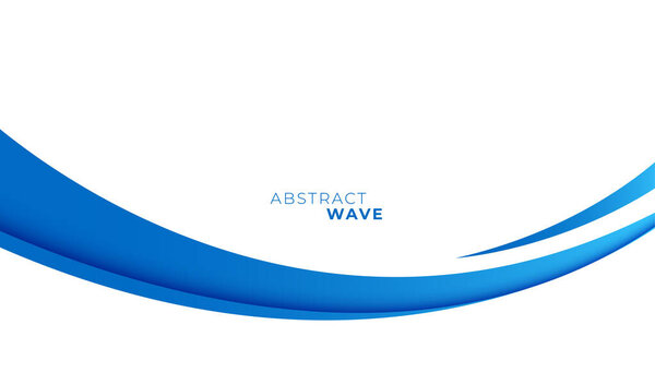 modern blue wave design for advertising abstract background vector