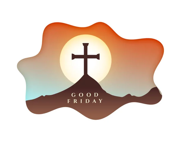 Beautiful Good Friday Wishes Background Show Your Love God Vector — Stock Vector