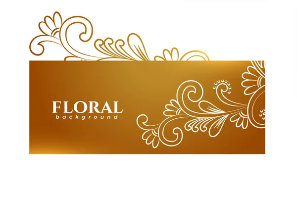 Linie Stil Elegant Florale Kunst Hintergrund Für Indische Einladung Design — Stockvektor