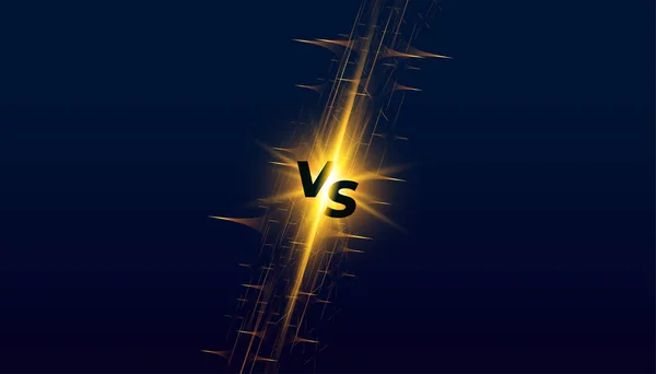 stock vector duel contest versus vs screen banner with shiny light effect vector