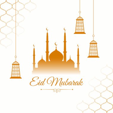 Cami vektörü ile Arap tarzı Mübarek kültürel arka planı