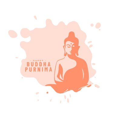 suluboya stili Buddha purnima dini arkaplan tasarım vektörü