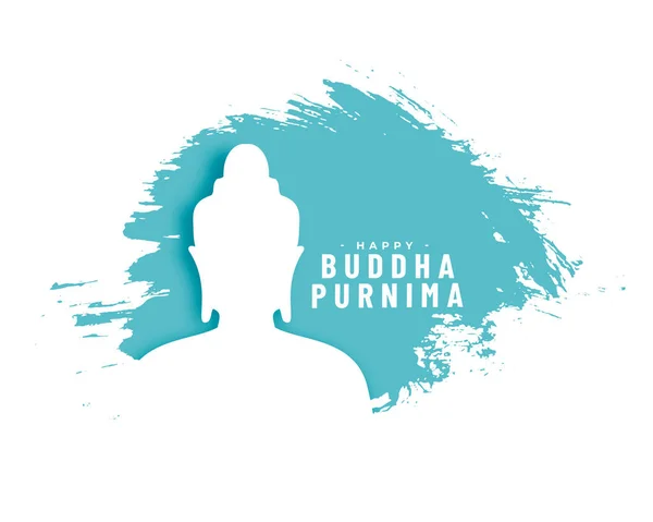 Künstlerisch Glücklich Buddha Purnima Hintergrund Pinselstrich Stil Vektor — Stockvektor
