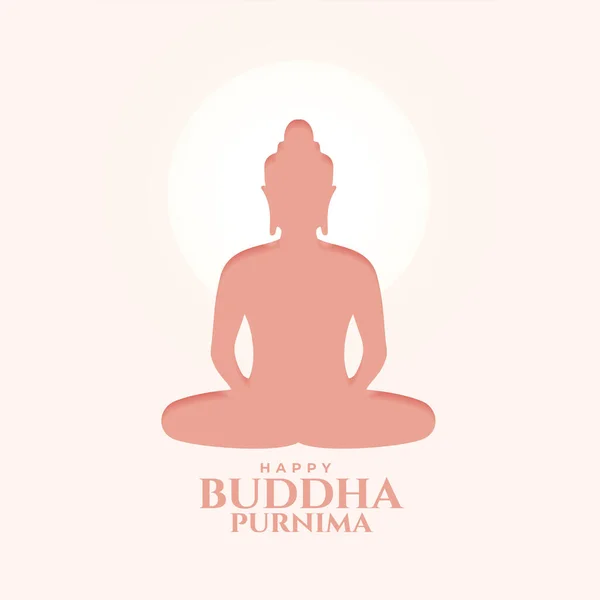 Froher Buddha Purnima Religiöser Hintergrund Für Glaube Und Hoffnungsvektor — Stockvektor