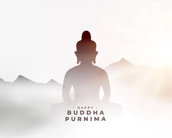 Buddha Purnima Jayanti Hintergrund Für Frieden Und Opfervektor — Stockvektor