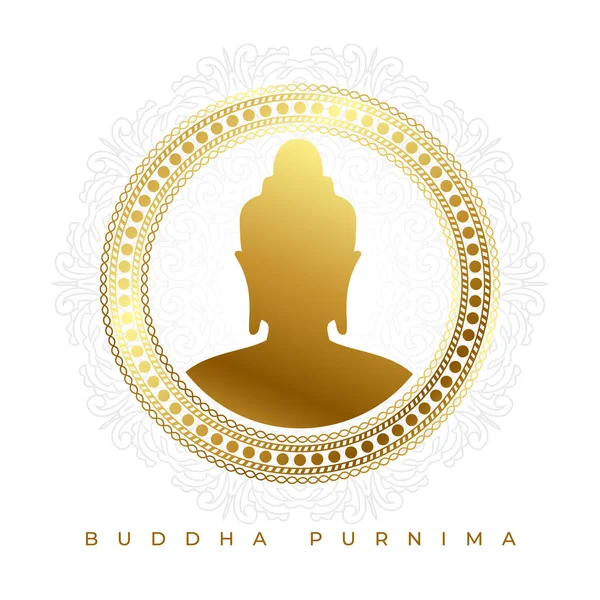 Buddha Purnima Religiös Bakgrund Fira Festivalen Med Glädje Vektor — Stock vektor