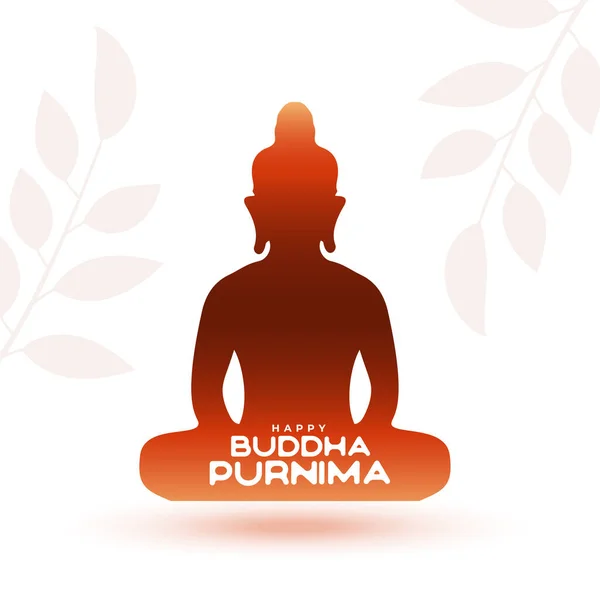 stock vector elegant and devotional gautama buddha purnima background with leaves design vector