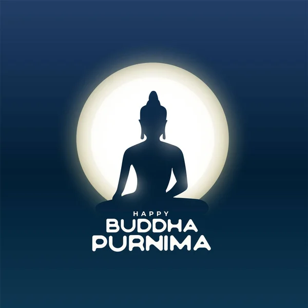 Happy Buddha Purnima Event Hintergrund Indischen Stil Vektor — Stockvektor