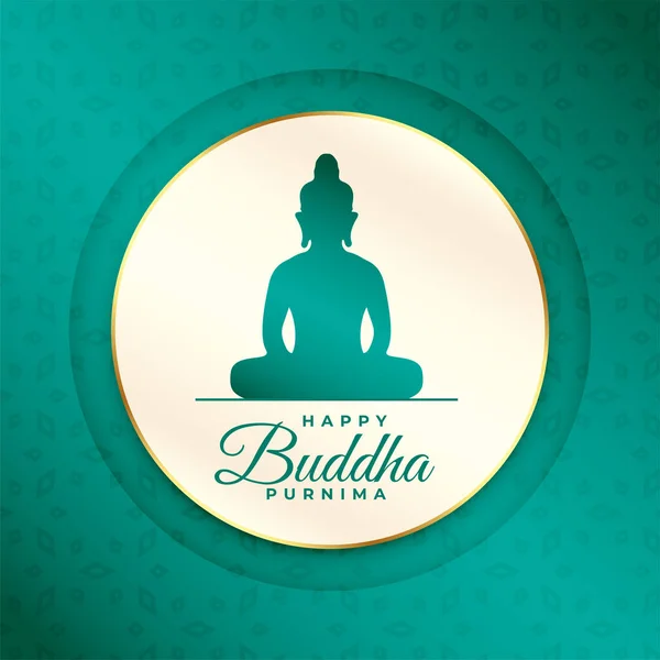 Blickfang Glücklich Buddha Purnima Hintergrund Für Spirituelles Wissen Vektor — Stockvektor