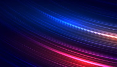 dinamik ışık hızı efekt vektörlü pankart izler