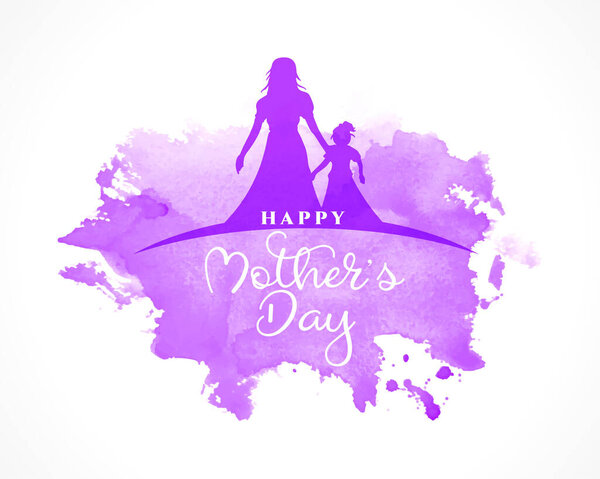 artistic happy mothers day special background in watercolor style vector