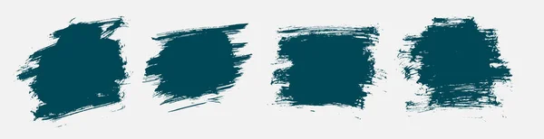 Abstrait Grunge Coup Pinceau Texture Ensemble Conception Quatre Vecteurs — Image vectorielle