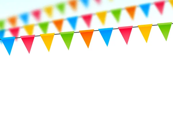 Überraschen Sie Ihre Gäste Mit Farbenfrohen Party Flaggen Hintergrund Für — Stockvektor
